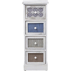 MOBILI REBECCA Commode - Blanc/Gris/Bleu