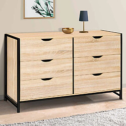 Idmarket Commode DETROIT - Bois/Noir