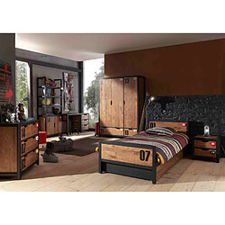 Avis Mes Commode 4 tiroirs pin massif - Marron noir