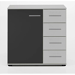 Pegane Commode design 4 tiroirs - Blanc