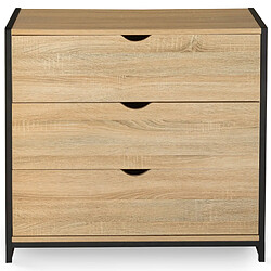 Avis Idmarket MARKET DETROIT Commode - Bois et Métal Noir