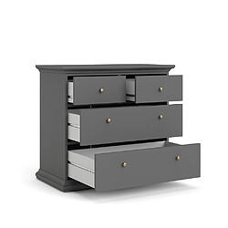 Alter Commode enfant 4 tiroirs - Gris pas cher
