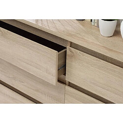 Acheter Chelsea commode 6 tiroirs - Chêne