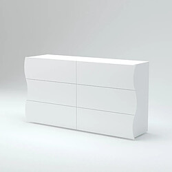 Alter Commode 6 tiroirs - Blanc pas cher