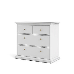 Alter Commode enfant 4 tiroirs - Blanc pas cher