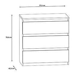 Acheter Commode CHELSEA - Blanc/Béton Clair