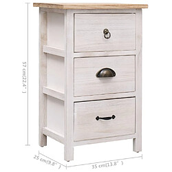 VIDAXL Armoire Latérale Paulownia pas cher