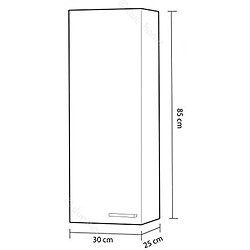 Pegane Colonne de salle de bain suspendue - Blanc