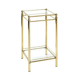 pegane Console Laitonné et Verre Trempé