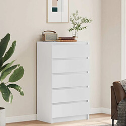 Avis VidaXL Commode Blanc Bois d'Ingénierie