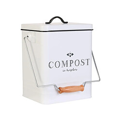 Cook Concept vintage Poubelle à compost 5 L - Blanc/Noir