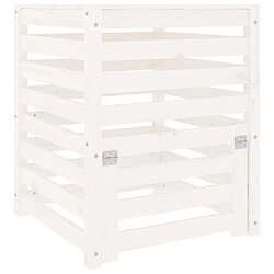VidaXL Composteur Blanc Bois de pin