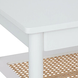 Pegane Table console bois blanc