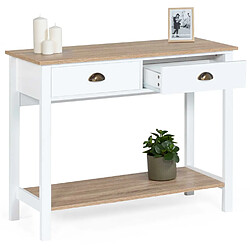 Acheter Idmarket Market Isis - Console 2 tiroirs bois blanc