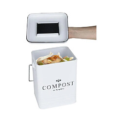 Acheter Cook Concept vintage Poubelle à compost 5 L - Blanc/Noir