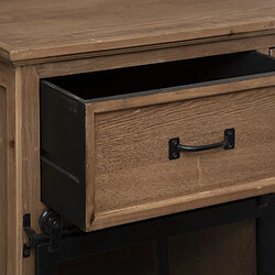 Avis Atmosphera Buffet d'intérieur 2 Portes 4 Tiroirs Danik - Noir et bois