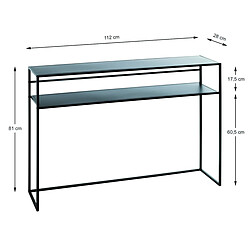 Acheter Pegane Table console en métal - Noir