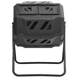 vidaXL Bac à compost de jardin 160 L - Noir