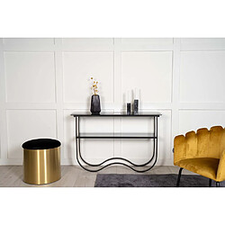 Furniture Fashion Console Wavy Acier et Verre