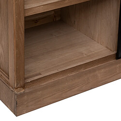 Atmosphera Buffet d'intérieur 2 Portes 4 Tiroirs Danik - Noir et bois pas cher