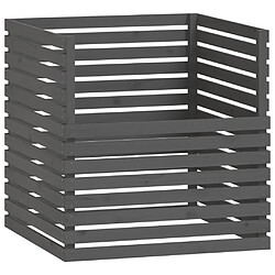 vidaXL Composteur Boise massif de pin - Gris