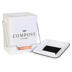 Avis Cook Concept vintage Poubelle à compost 5 L - Blanc/Noir