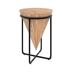 Rendez Vous Deco Moyenne sellette en bois d'accacia et métal D36 cm - Mafana Sellette Mafana - Bois acacia et métal noir - D36 x H variable