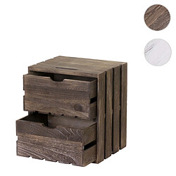 Mendler Commode 2 tiroirs - Marron