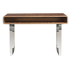 angel cerda Console Noyer Acier Chromé