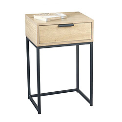 Pegane Console chêne et métal