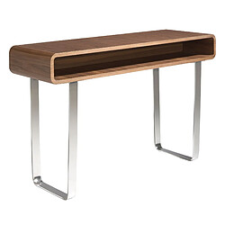 angel cerda Console Noyer Acier Chromé