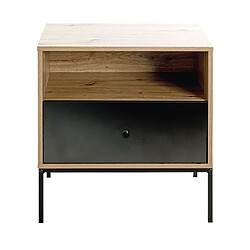 Pegane Table console bois et métal