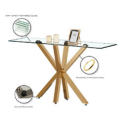 Vivenla Console design RUSSO verre et acier pas cher