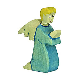 Holztiger Figurine ange à genoux en bois