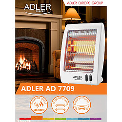 Adler Chauffage Électrique Halogène 800W Blanc pas cher