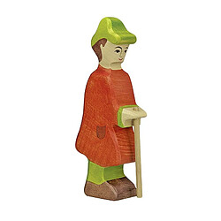 Holztiger figurine berger en bois