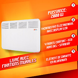 Warm Tech Chauffage Mural 2000W Blanc