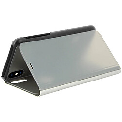 Avizar iPhone X/XS - Housse Clapet Miroir Argenté pas cher