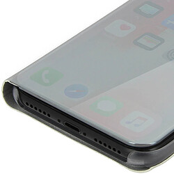 Avizar iPhone X/XS - Housse Clapet Miroir Argenté