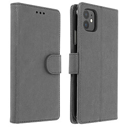 Avizar Étui Apple iPhone 11 - Gris Housse folio - Eco-cuir - Porte-cartes - Support vidéo