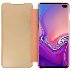 Avizar Samsung Galaxy S10 Plus Housse Miroir Rose Gold pas cher