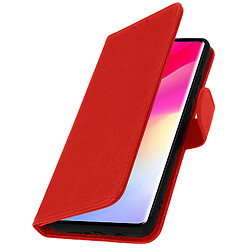 Avizar Étui Xiaomi Mi Note 10 Lite - Rouge Étui portefeuille - Simili cuir - Porte-cartes - Fonction support