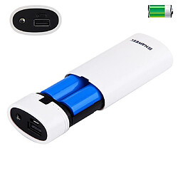 Batterie Externe Mobile Rechargeable Diy Power Bank 2X18650 (Non Fournies) Blanc YONIS