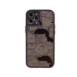 Coque Snoopy iPhone 12 Pro Max Housse arrière en TPU/PC - Modèle Softoon Snoopy - Antichute et antidérapant