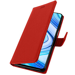 Avizar Housse Folio Xiaomi Redmi Note 9 S - Rouge