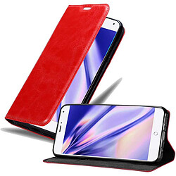 Cadorabo Coque MEIZU MX4 - Rouge Coque style book - Poche carte - Support intégré - Design magnétique