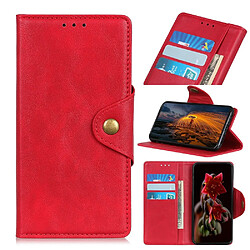 Étui Rouge pour Xiaomi Redmi Note 8T Étui portefeuille en PU + TPU - Support intégré - Design léger