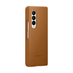 Samsung Coque Cuir Galaxy Z Fold 3 Marron