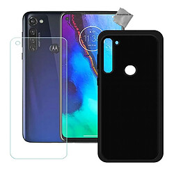 Htdmobiles Motorola Moto G Pro - Coque silicone gel fine + film écran - Noir