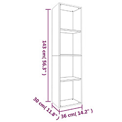 vidaXL Bibliothèque/Meuble TV - Chêne fumé pas cher
